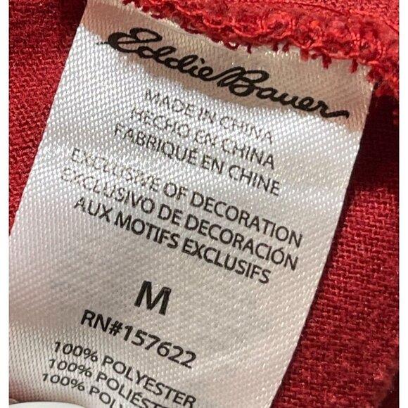 Eddie Bauer Sleepwear Men's Pajama Pants Red Size M Medium - Picture 6 of 7